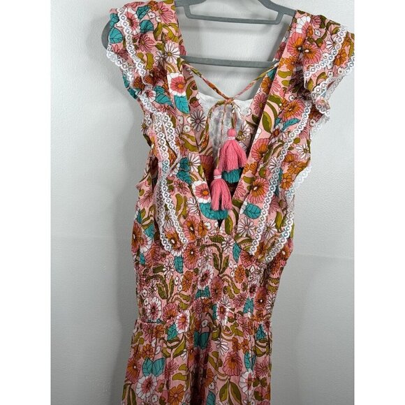 Barok Paris Kitsch & Pop Floral Maxi Dress Flowy Size L NWT - Picture 7 of 10